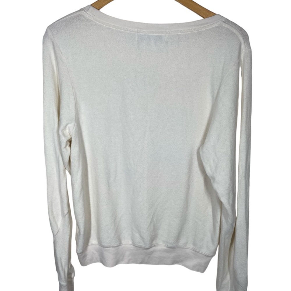 {NWT} Wildfox Flag Print Sweater Beige XS - Picture 3 of 8